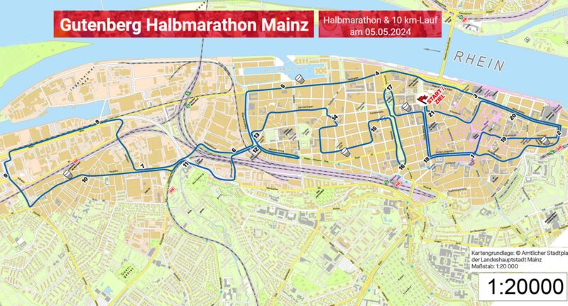 Parkhaussperrung im Zuge des Mainzer Halbmarathons